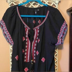 Ellos 100 percent cotton pheasant dress with tassels